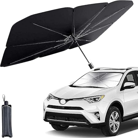 Car Sunshade Windshield Cover, Umbrella Windshield Sunshade for Car Front Window Sun Protection & Heat Insulation Foldable Sun Shade Full Cover Sunshade for Most Vehicles